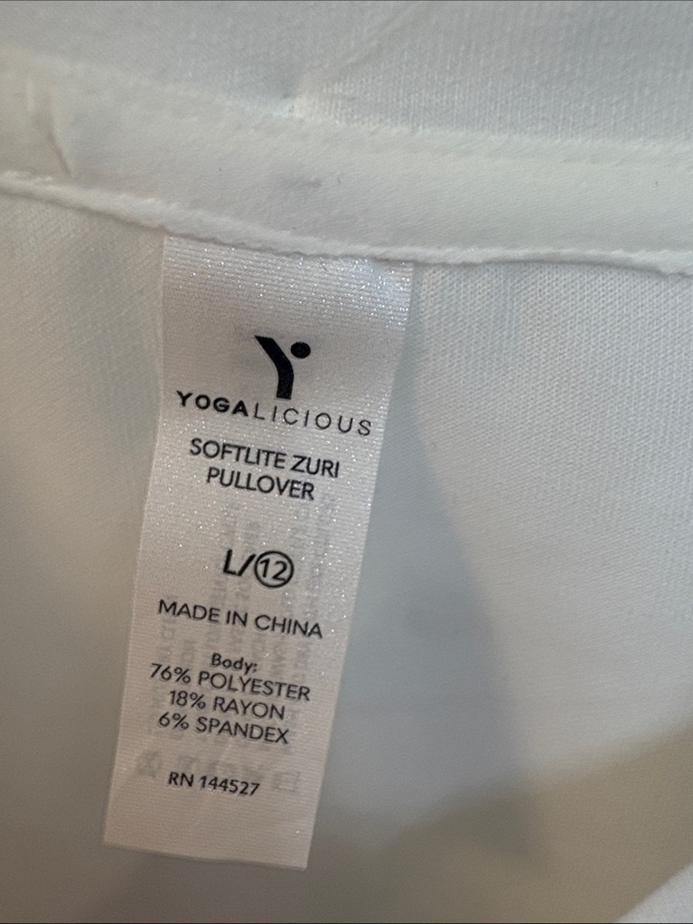 Yogalicious White Softlite Zuri Pullover - Picture 2 of 11